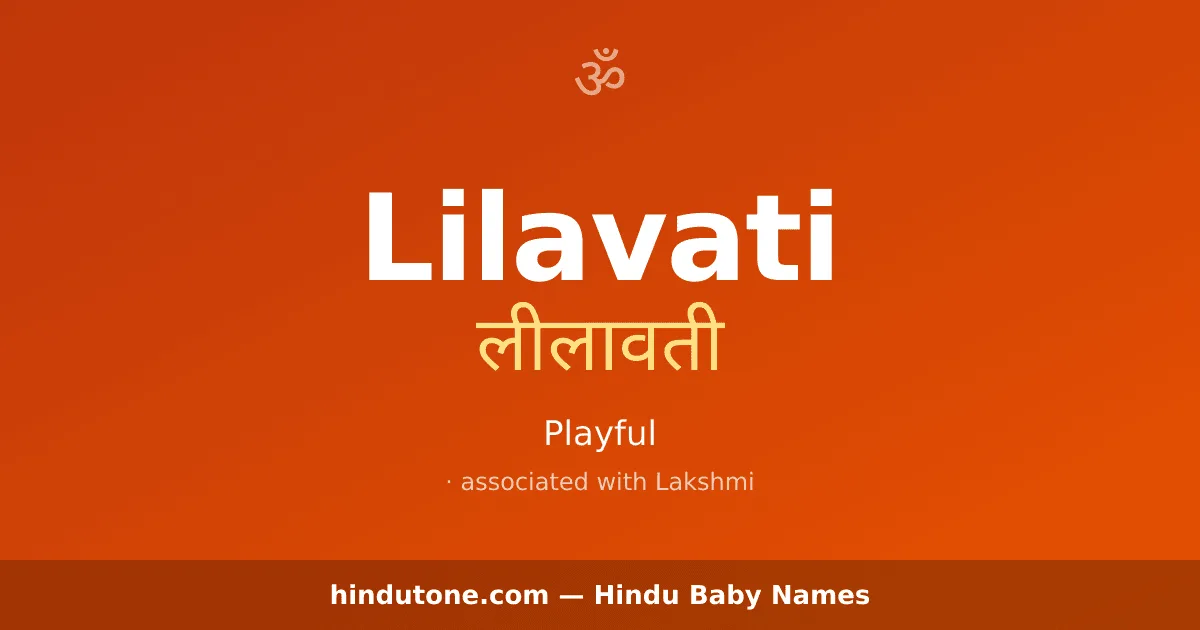 Lilavati — Hindu Girl Names with L