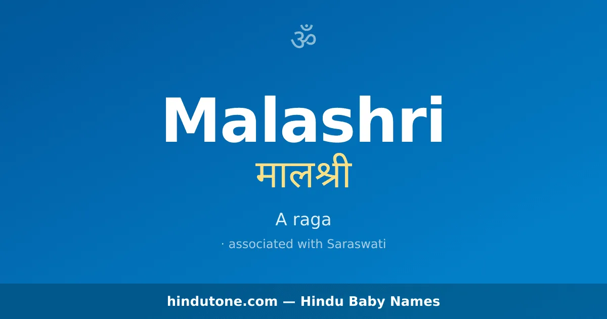 Malashri — Hindu Girl Names with M