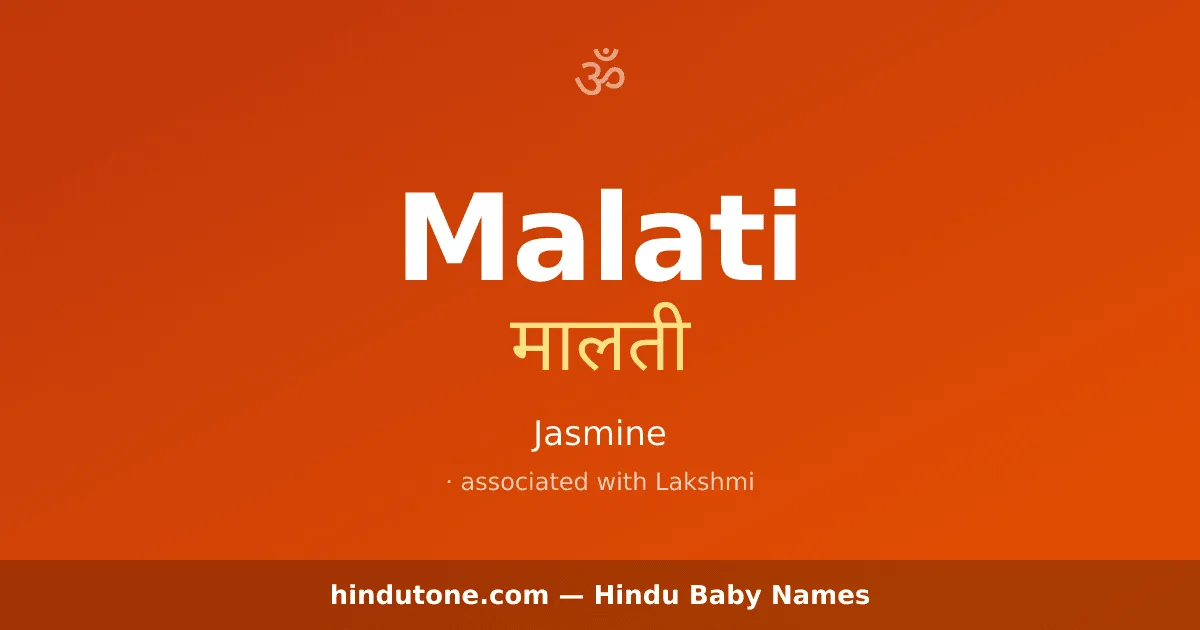 Malati — Hindu Girl Names with M
