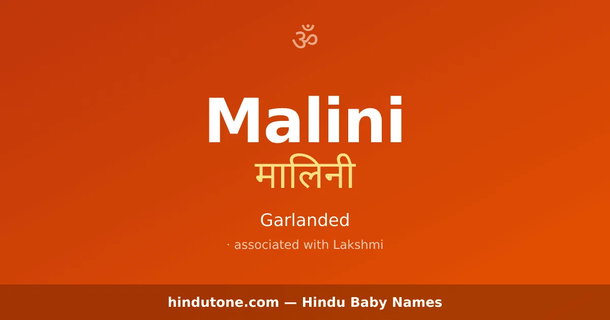 Malini — Hindu Girl Names with M