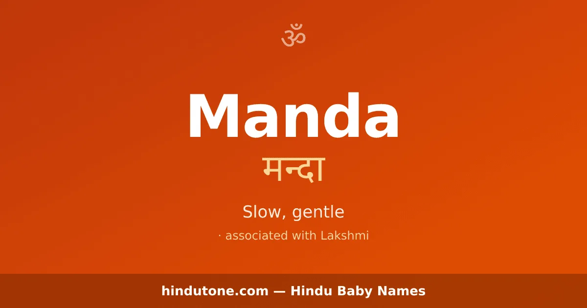 Manda — Hindu Girl Names with M