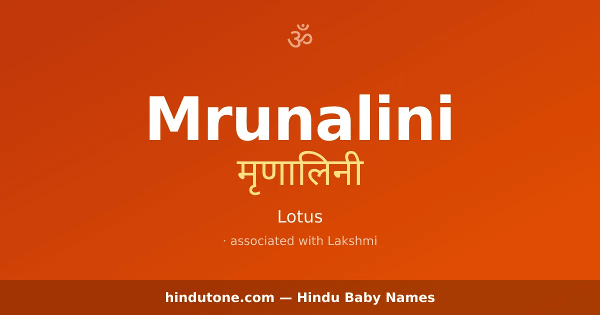 Mrunalini — Hindu Girl Names with M