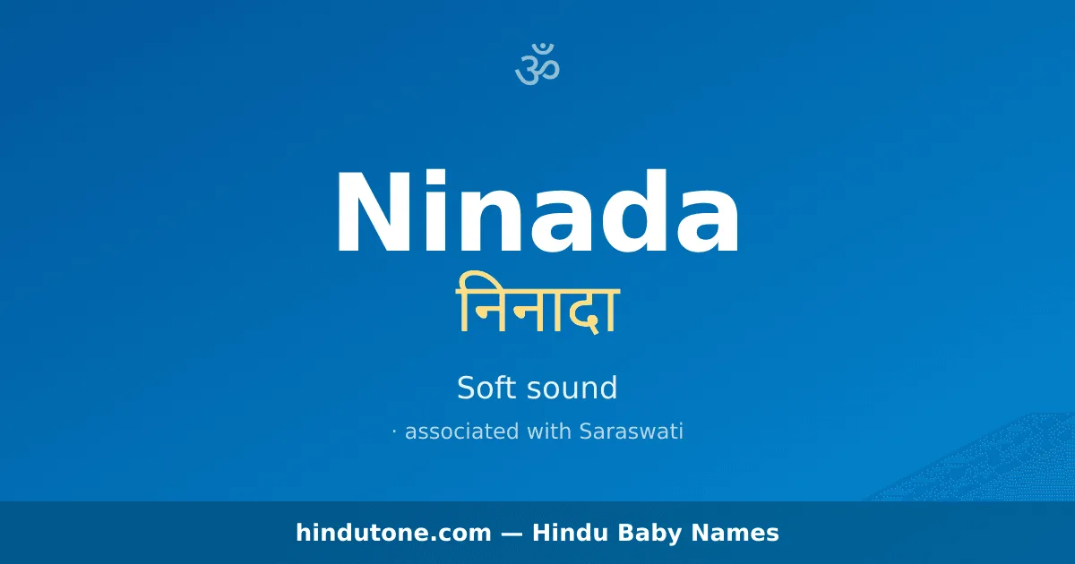 Ninada — Hindu Girl Names with N