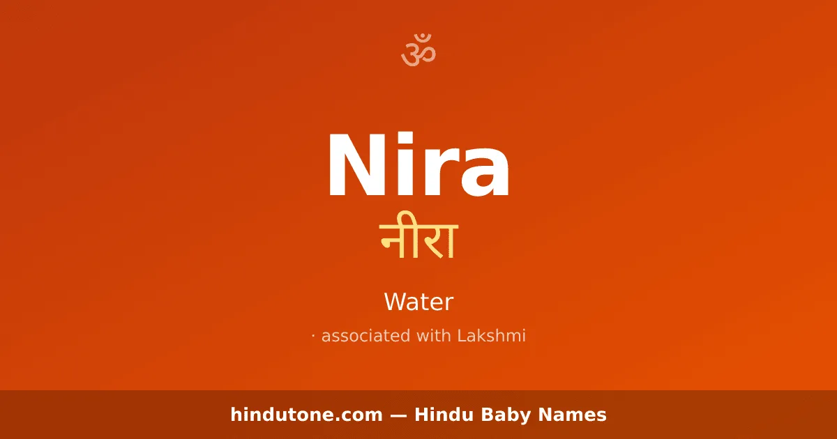Nira — Hindu Girl Names with N