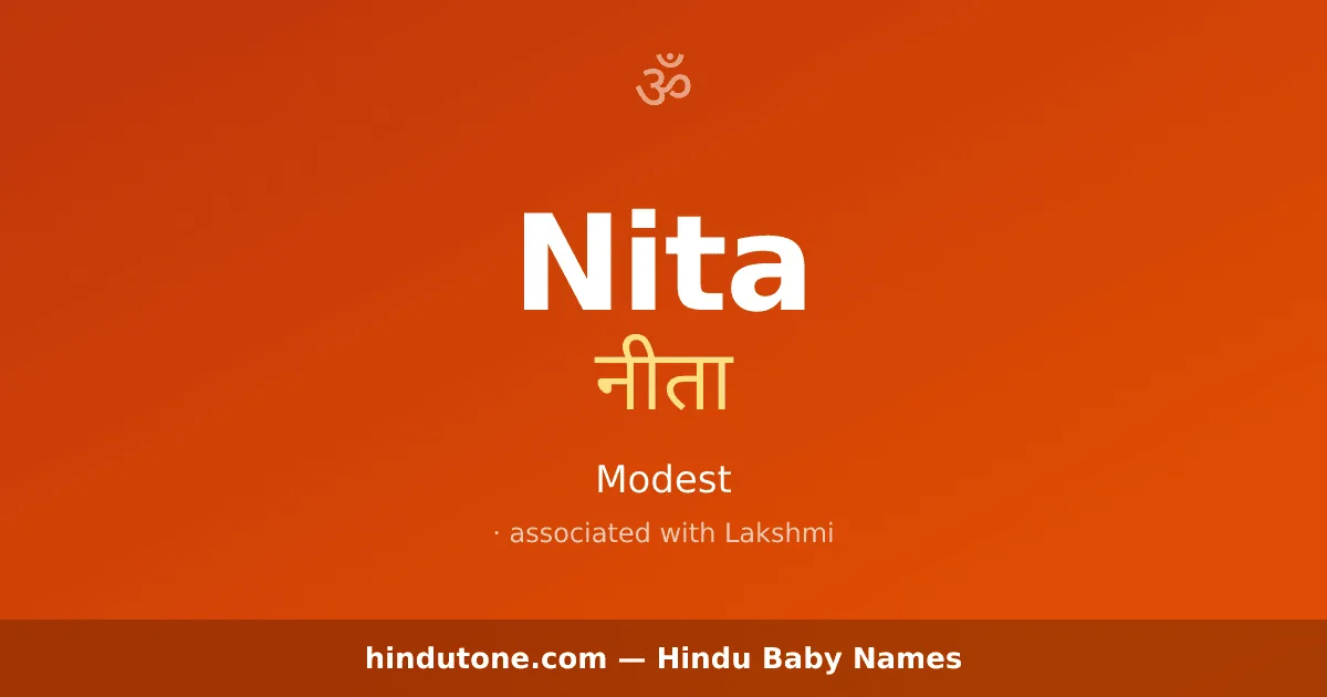 Nita — Hindu Girl Names with N