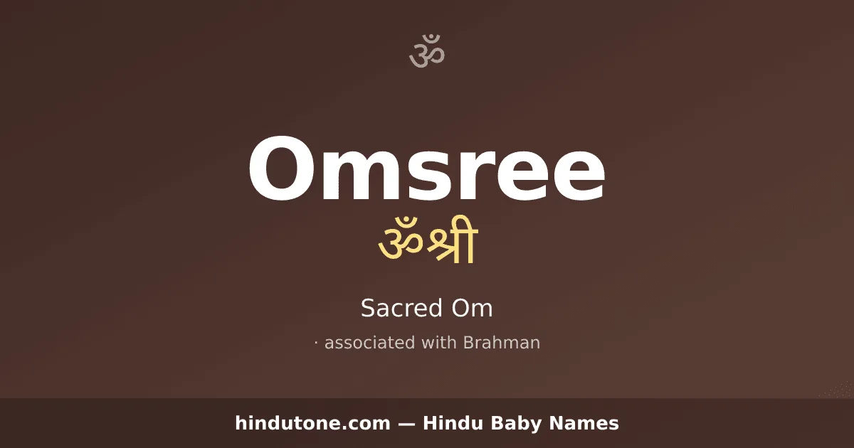 Omsree — Hindu Girl Names with O
