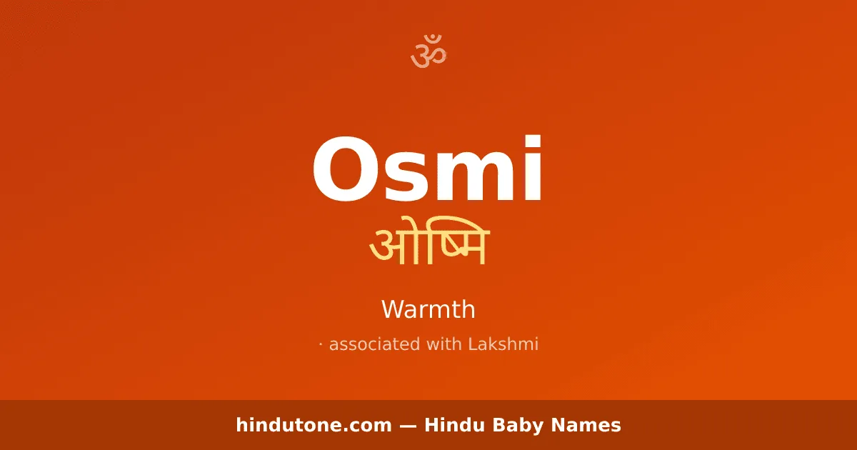Osmi — Hindu Girl Names with O