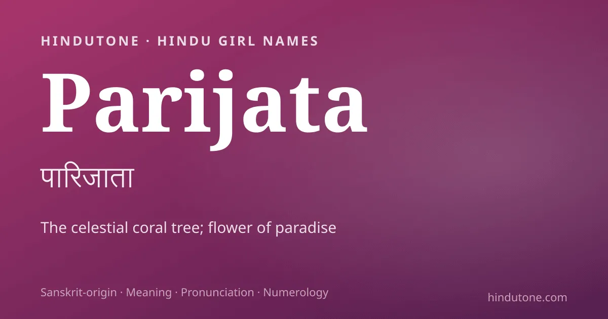 Parijata — Hindu Girl Names with P