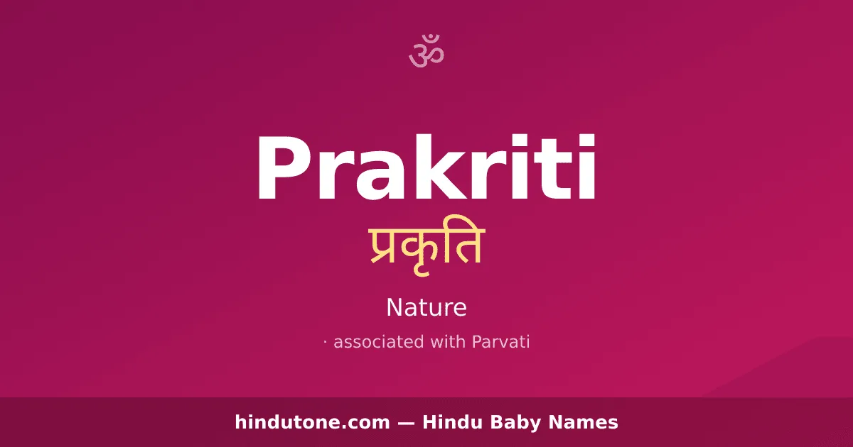 Prakriti — Hindu Girl Names with P
