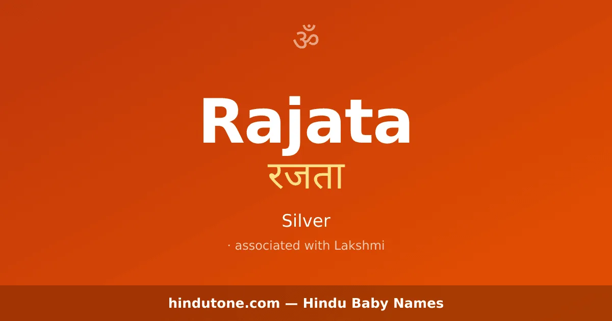 Rajata — Hindu Girl Names with R