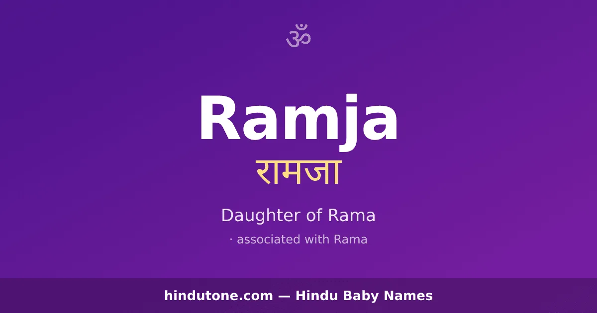 Ramja — Hindu Girl Names with R
