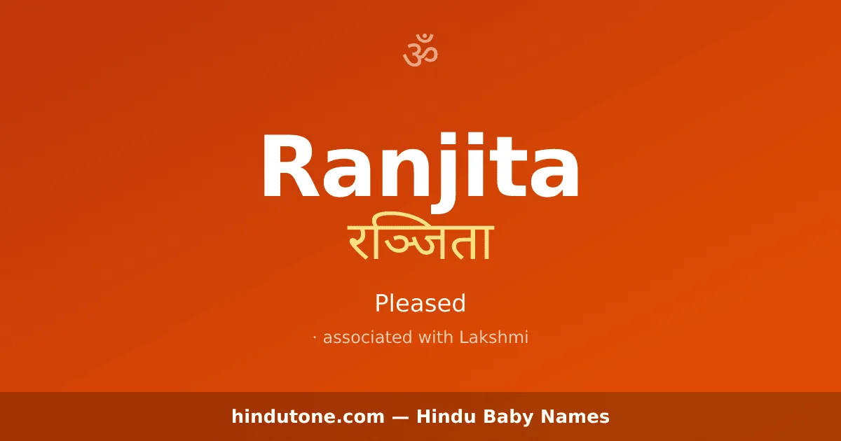 Ranjita — Hindu Girl Names with R