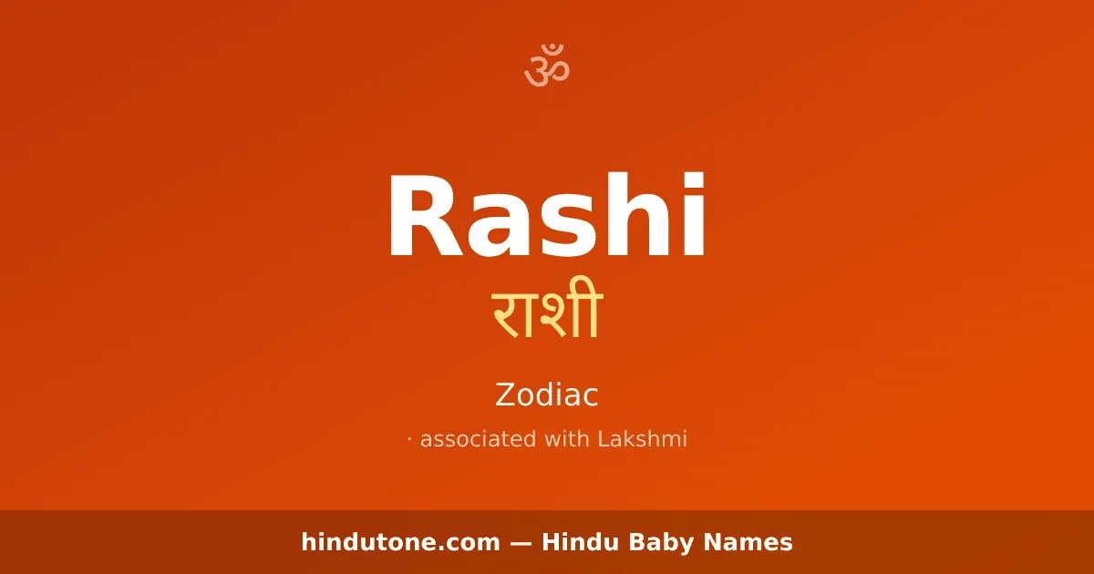 Rashi — Hindu Girl Names with R