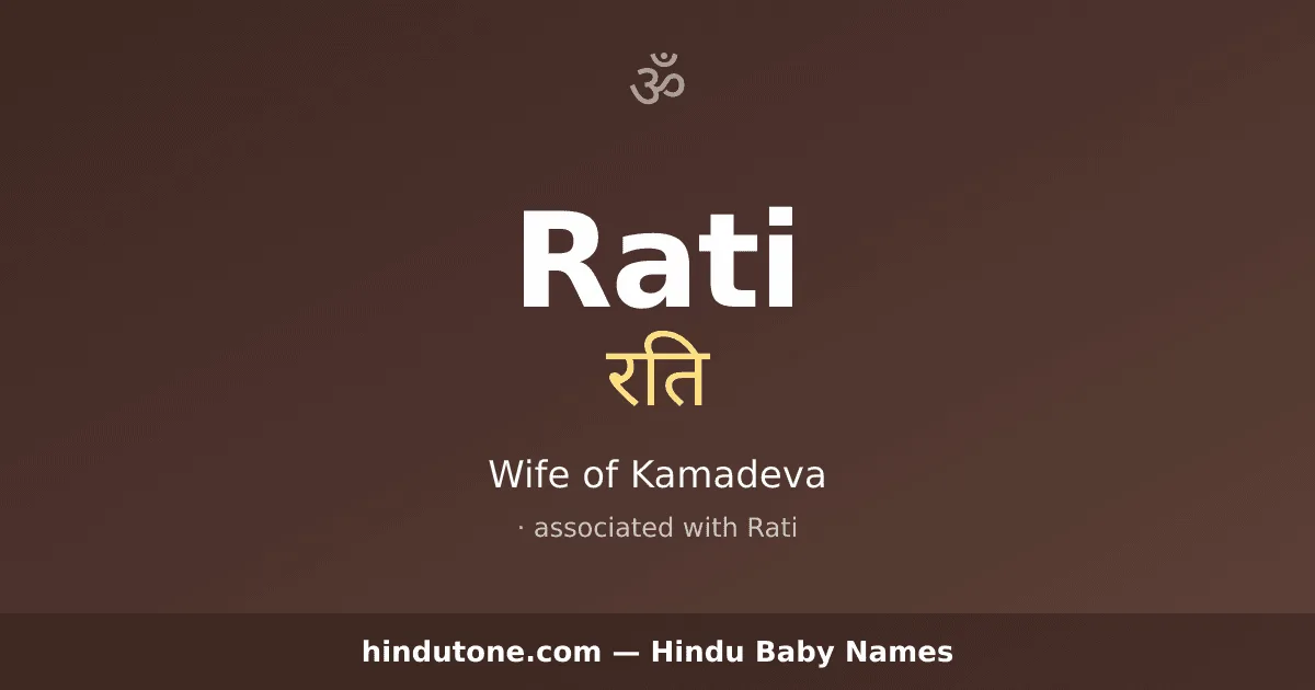 Rati — Hindu Girl Names with R