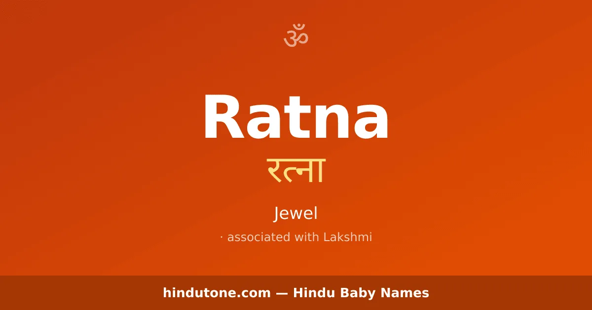 Ratna — Hindu Girl Names with R