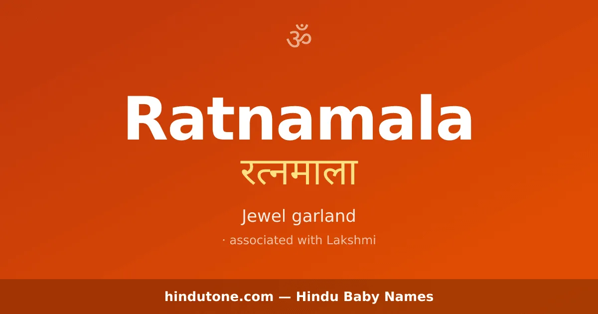 Ratnamala — Hindu Girl Names with R