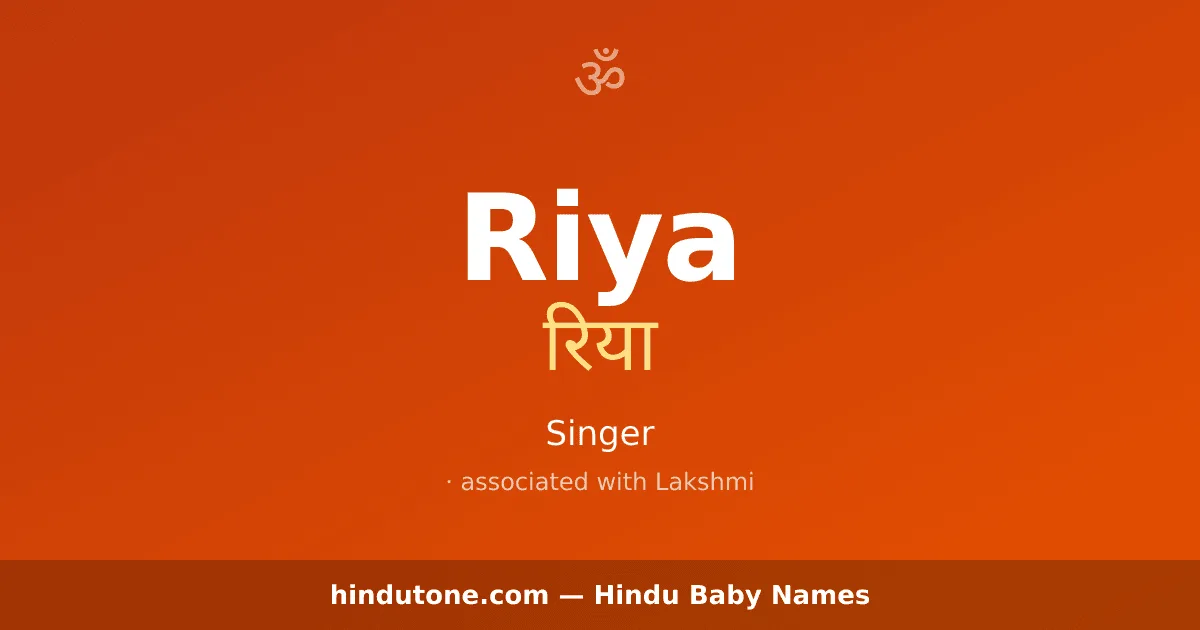 Riya — Hindu Girl Names with R