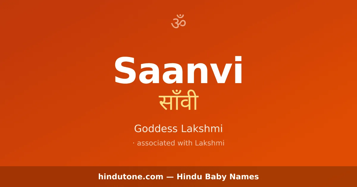 Saanvi — Hindu Girl Names with S