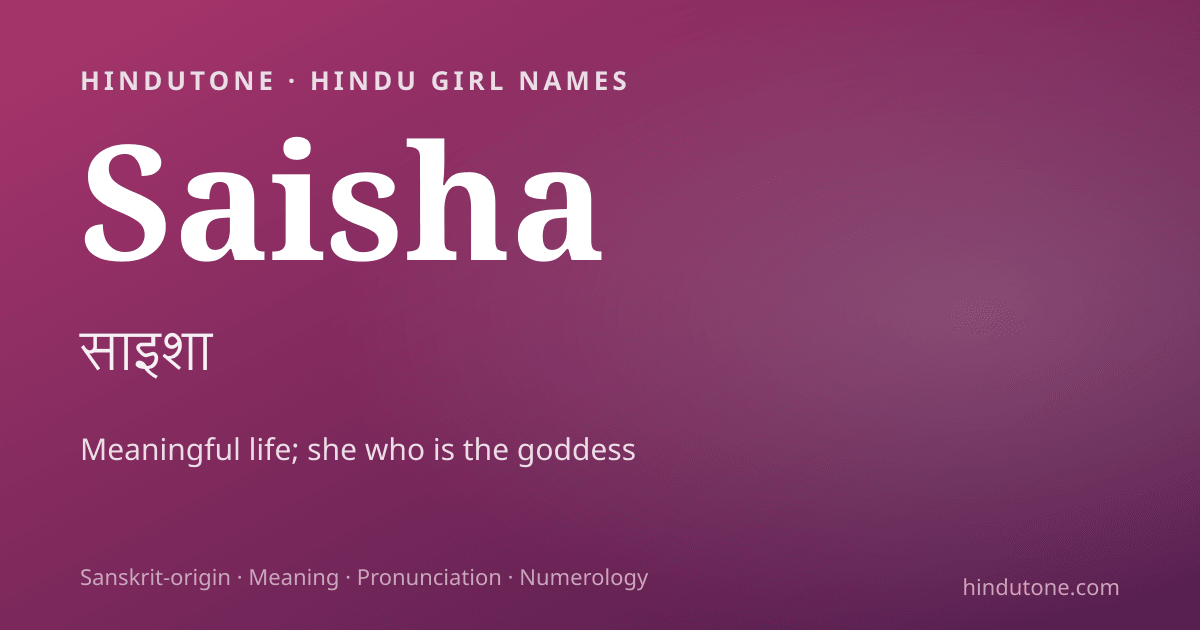 Saisha