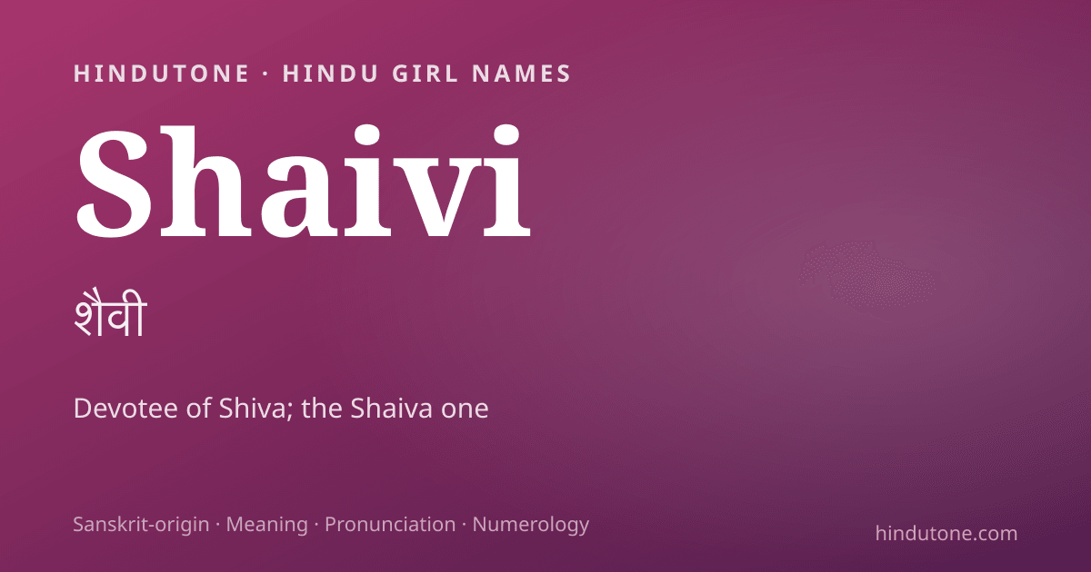 Shaivi