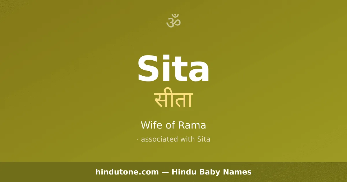 Sita — Hindu Girl Names with S