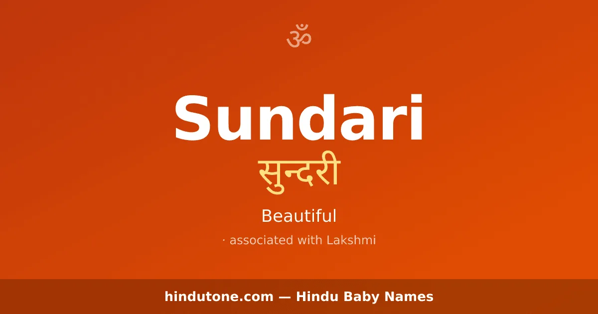 Sundari — Hindu Girl Names with S