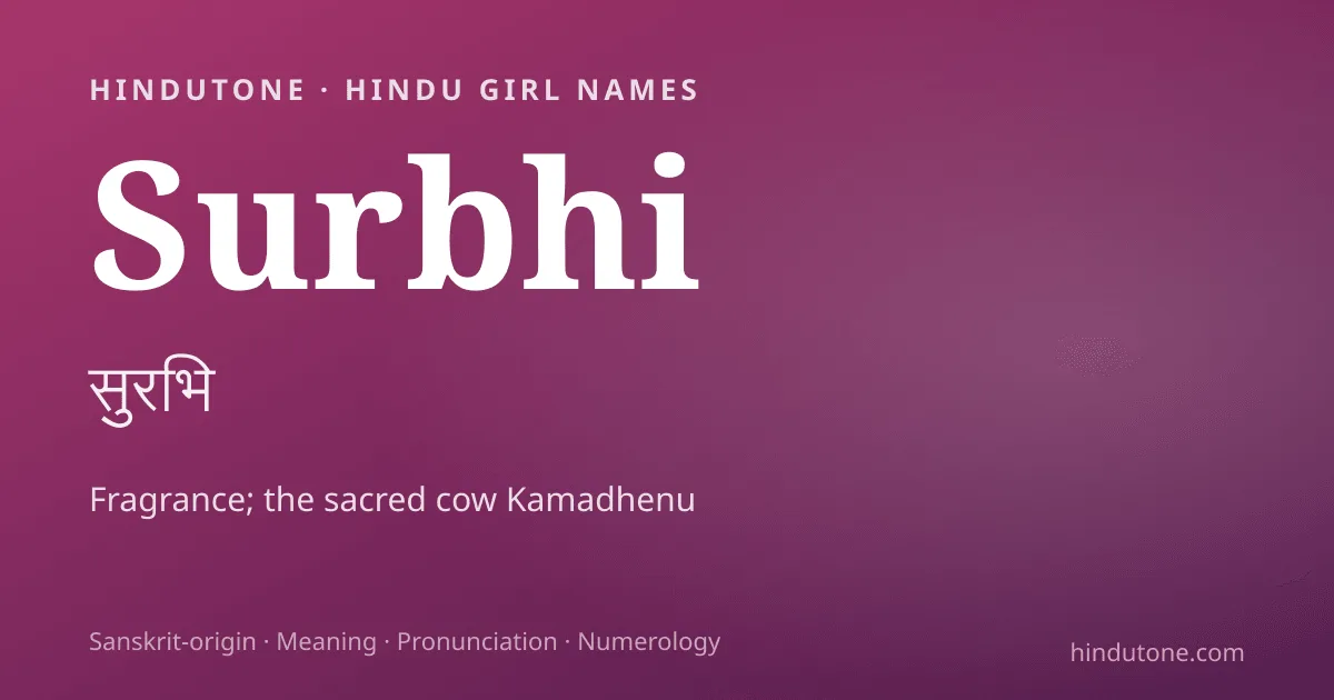Surbhi — Hindu Girl Names with S