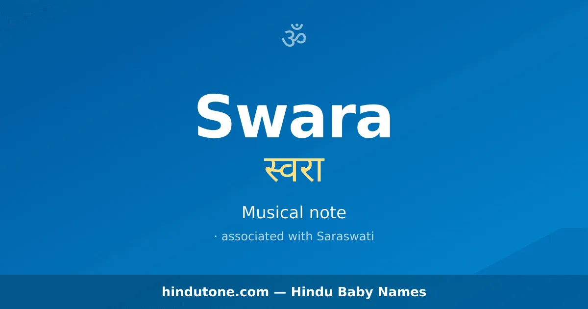 Swara — Hindu Girl Names with S