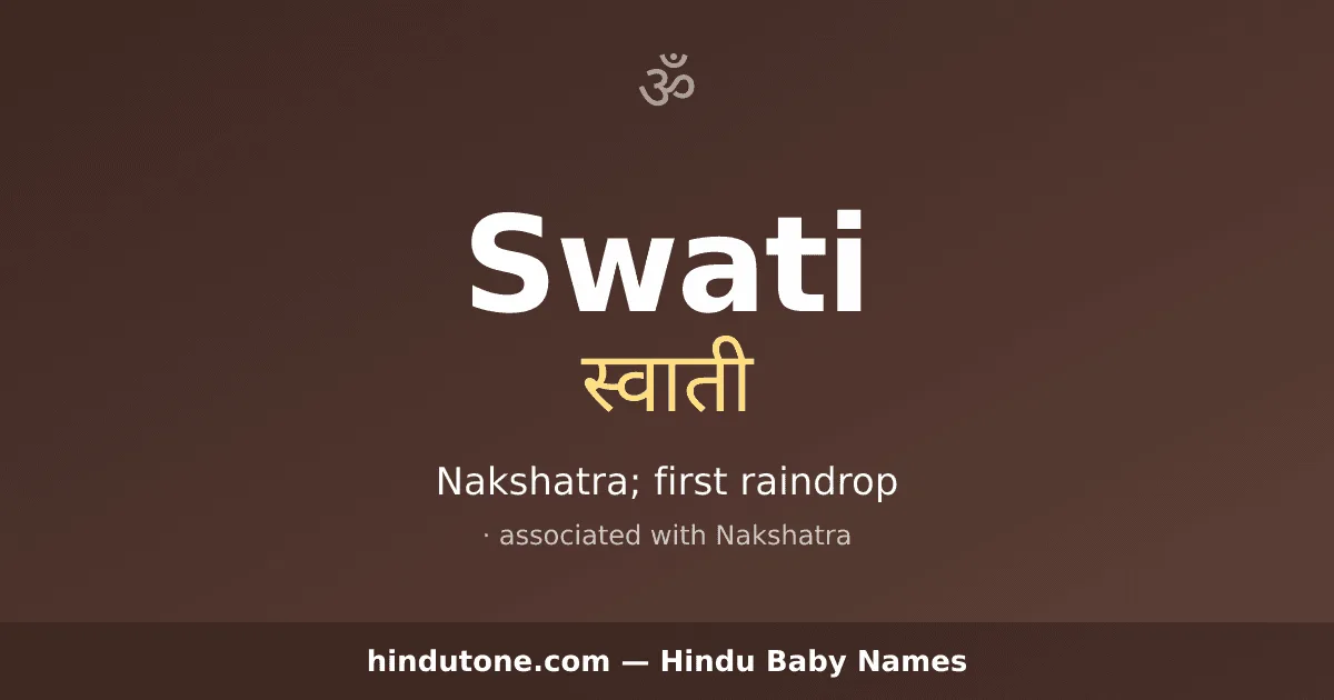 Swati — Hindu Girl Names with S