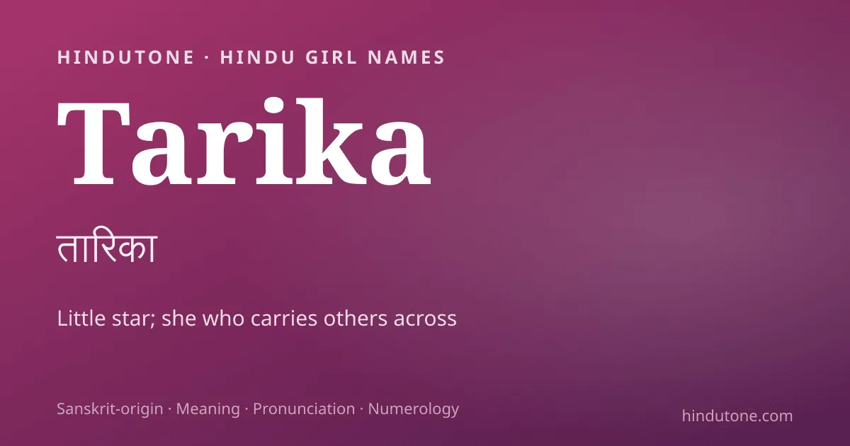 Tarika — Hindu Girl Names with T