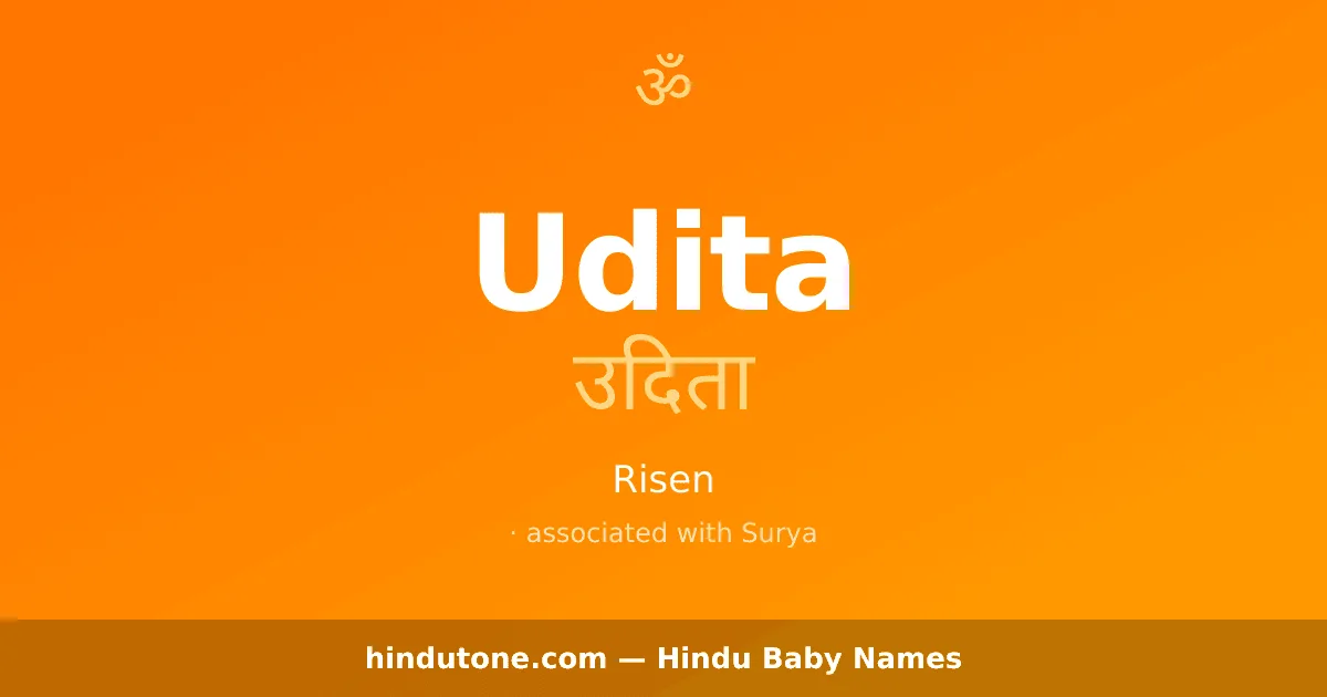 Udita — Hindu Girl Names with U