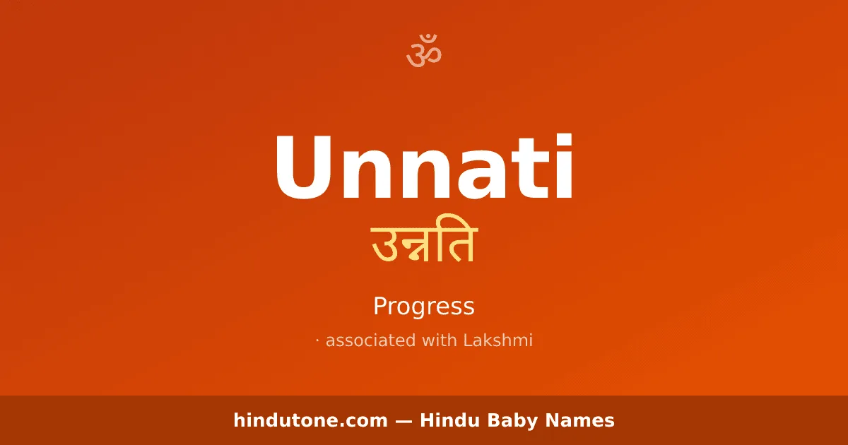 Unnati — Hindu Girl Names with U