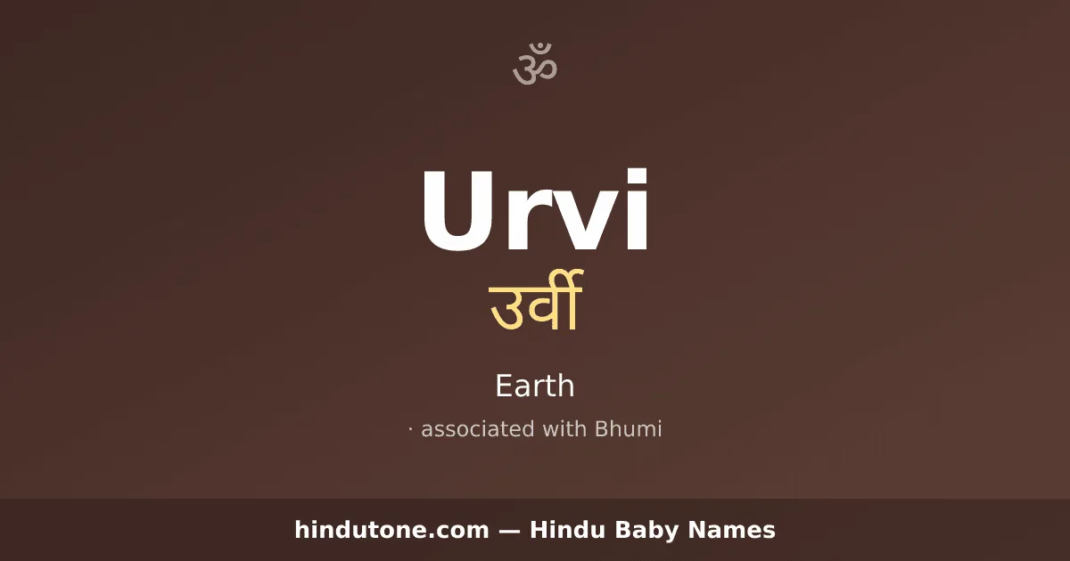 Urvi — Hindu Girl Names with U