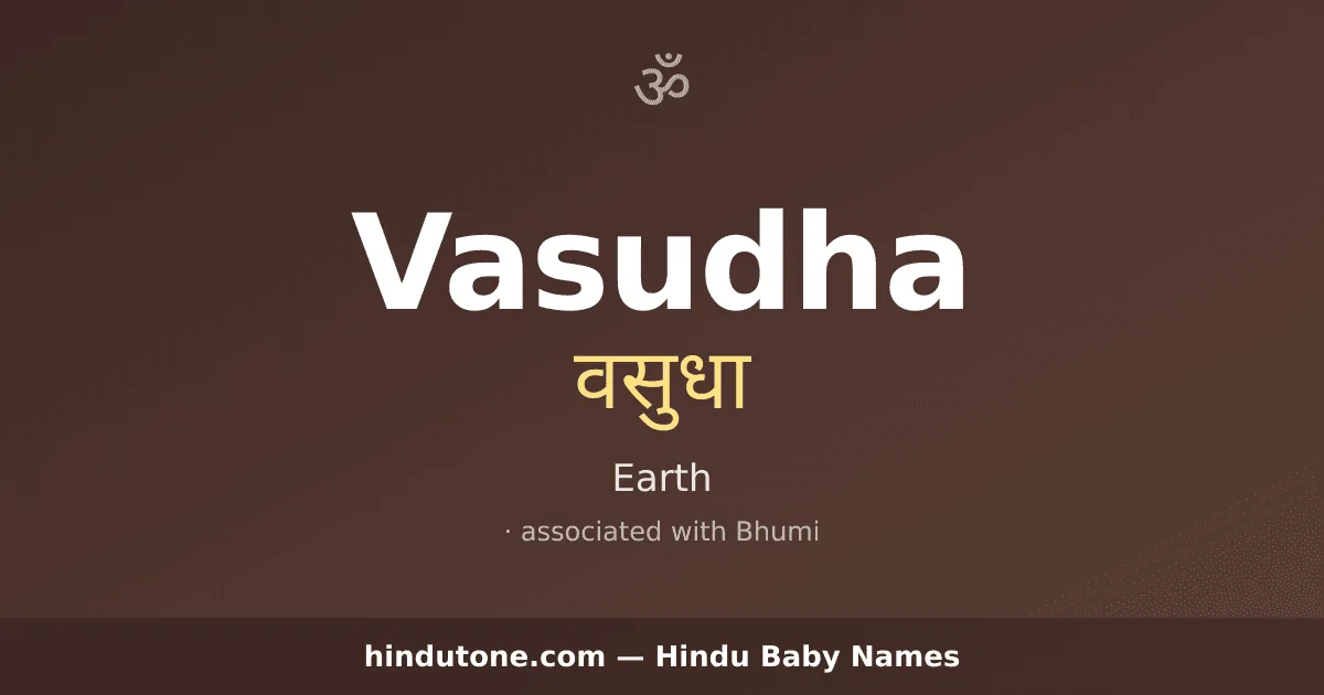 Vasudha — Hindu Girl Names with V