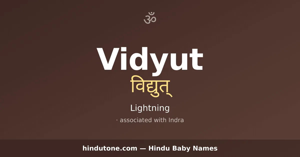 Vidyut — Hindu Girl Names with V