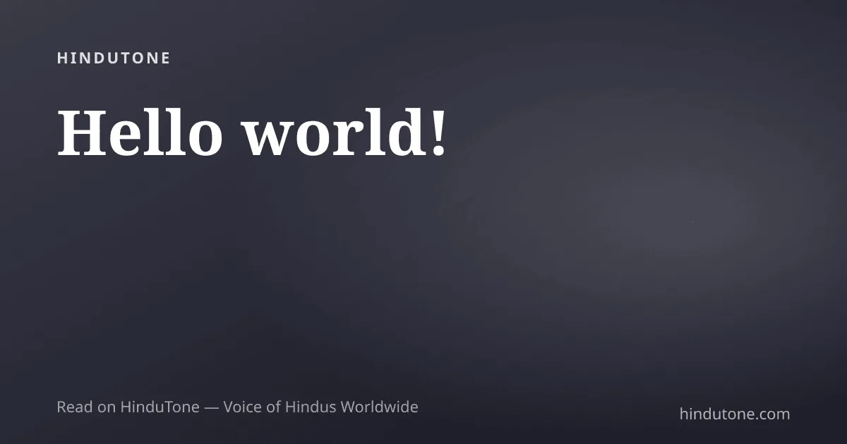 Hello world! — Uncategorized