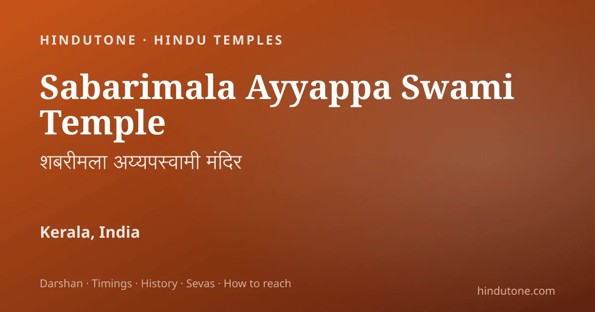 Sabarimala Ayyappa: Divine Mysteries & Soul-Stirring Miracles of the Forest Lord — Temples